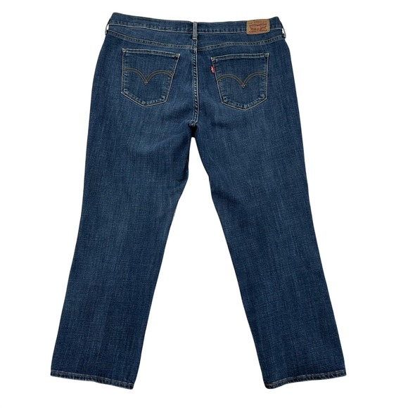 Levi's Denim - Levis Classic Straight Jeans Womens 16W Medium Wash Denim Blue Stretch Mid Rise